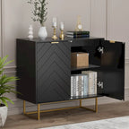 Buffet de rangement avec étagères ajustables pour salon, cuisine