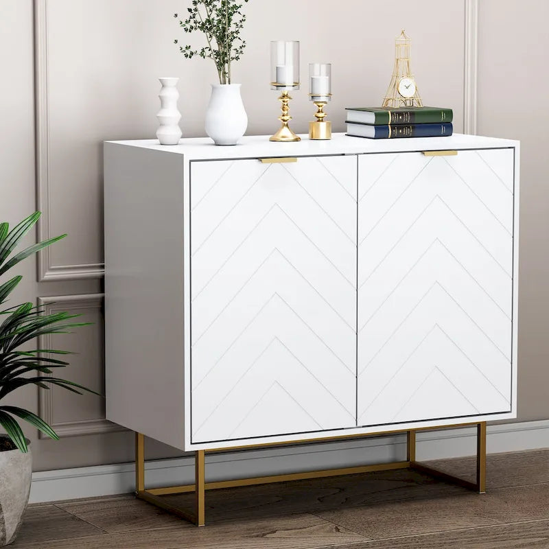 Buffet de rangement avec étagères ajustables pour salon, cuisine