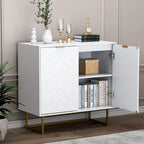 Buffet de rangement avec étagères ajustables pour salon, cuisine