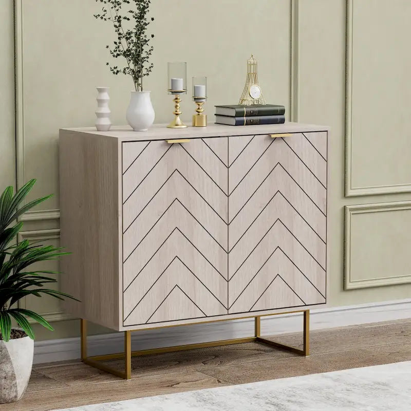 Buffet de rangement avec étagères ajustables pour salon, cuisine