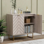 Buffet de rangement avec étagères ajustables pour salon, cuisine