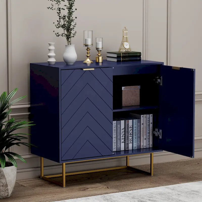 Buffet de rangement avec étagères ajustables pour salon, cuisine