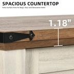 Moasis Table console de ferme de 35 pouces, Table d'entrée avec 2 tiroirs et placard pour salon