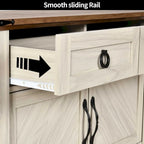 Moasis Table console de ferme de 35 pouces, Table d'entrée avec 2 tiroirs et placard pour salon