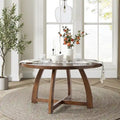 Tavolo da pranzo rotondo in legno massello Mid-century Modern 54 Bryan di HULALA HOME