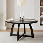 Tavolo da pranzo rotondo in legno massello Mid-century Modern 54 Bryan di HULALA HOME