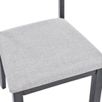 Set di 5 mobili da pranzo in legno massello 47L (1 tavolo + 4 sedie con schienale a doghe)