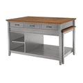 Isola Cucina Estensibile Eleanor bicolore effetto anticato con 3 cassetti di iNSPIRE Q Classic