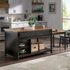 Isola Cucina Estensibile Eleanor bicolore effetto anticato con 3 cassetti di iNSPIRE Q Classic