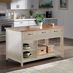 Isola Cucina Estensibile Eleanor bicolore effetto anticato con 3 cassetti di iNSPIRE Q Classic
