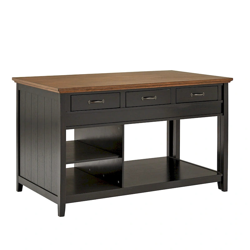 Isola Cucina Estensibile Eleanor bicolore effetto anticato con 3 cassetti di iNSPIRE Q Classic
