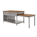 Isola Cucina Estensibile Eleanor bicolore effetto anticato con 3 cassetti di iNSPIRE Q Classic