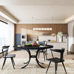 Tavolo da pranzo rotondo per 4-6 persone, tavolo da cucina in legno per sala da pranzo