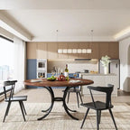 Tavolo da pranzo rotondo per 4-6 persone, tavolo da cucina in legno per sala da pranzo