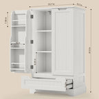 Meuble de rangement pour garde-manger de cuisine, meuble de rangement autonome avec étagères et 1 tiroir