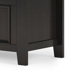 WYNDENHALL Halifax Banc de rangement pour petite entrée en bois massif de 36 pouces de large - 17P x 36L x 27,8H
