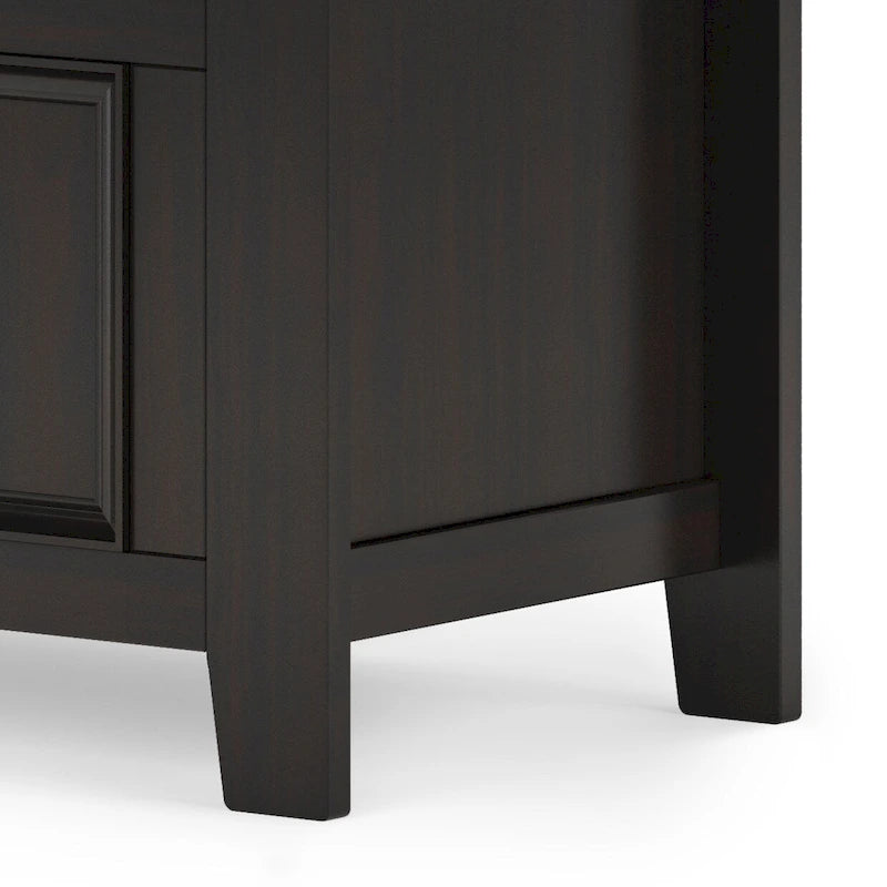 WYNDENHALL Halifax Banc de rangement pour petite entrée en bois massif de 36 pouces de large - 17P x 36L x 27,8H