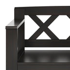 WYNDENHALL Halifax Banc de rangement pour petite entrée en bois massif de 36 pouces de large - 17P x 36L x 27,8H