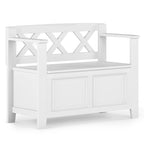 WYNDENHALL Halifax Banc de rangement pour petite entrée en bois massif de 36 pouces de large - 17P x 36L x 27,8H