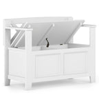WYNDENHALL Halifax Banc de rangement pour petite entrée en bois massif de 36 pouces de large - 17P x 36L x 27,8H