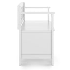 WYNDENHALL Halifax Banc de rangement pour petite entrée en bois massif de 36 pouces de large - 17P x 36L x 27,8H