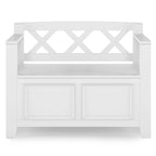 WYNDENHALL Halifax Banc de rangement pour petite entrée en bois massif de 36 pouces de large - 17P x 36L x 27,8H
