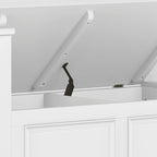 WYNDENHALL Halifax Banc de rangement pour petite entrée en bois massif de 36 pouces de large - 17P x 36L x 27,8H