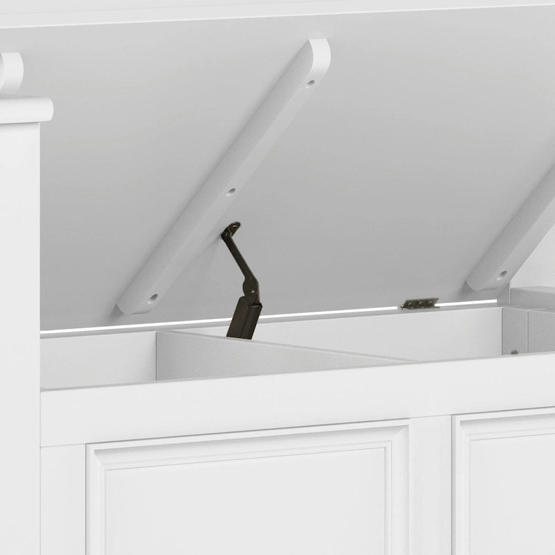 WYNDENHALL Halifax Banc de rangement pour petite entrée en bois massif de 36 pouces de large - 17P x 36L x 27,8H
