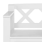WYNDENHALL Halifax Banc de rangement pour petite entrée en bois massif de 36 pouces de large - 17P x 36L x 27,8H