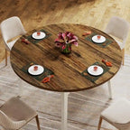 Tavolo da pranzo rotondo per 4-6 persone, tavolo da cucina rustico da 120 cm