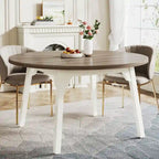 Tavolo da pranzo rotondo per 4-6 persone, tavolo da cucina rustico da 120 cm