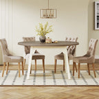 Tavolo da pranzo rotondo per 4-6 persone, tavolo da cucina rustico da 120 cm