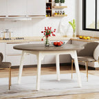 Tavolo da pranzo rotondo per 4-6 persone, tavolo da cucina rustico da 120 cm