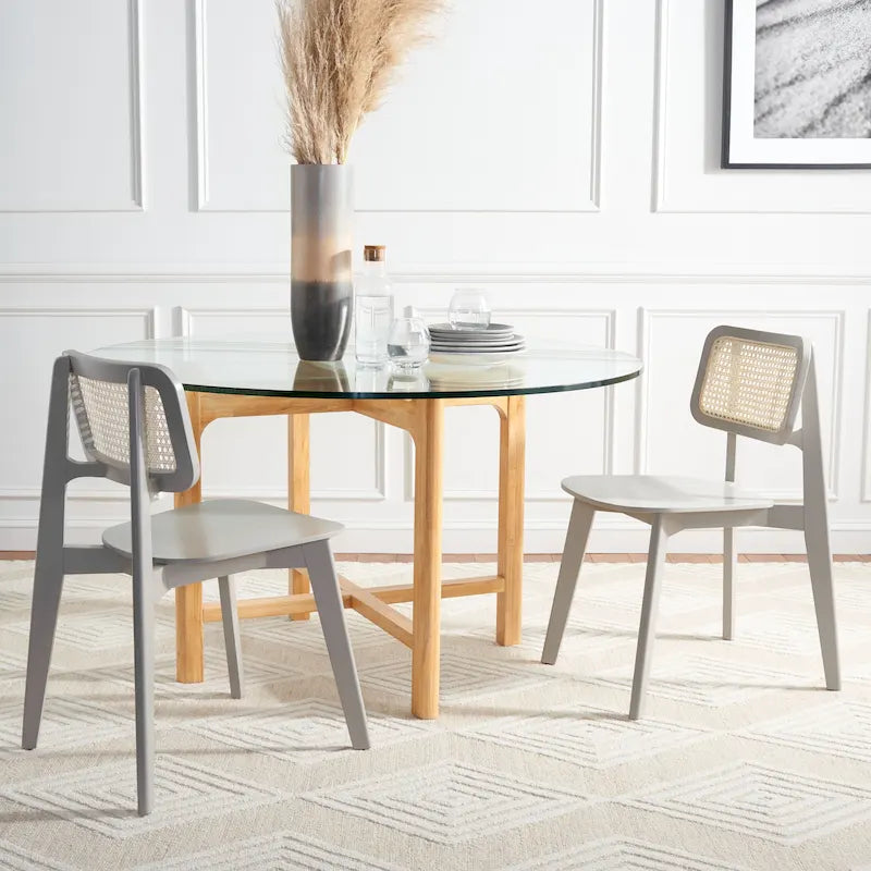 SAFAVIEH Luz Cane Dining Chair - 17 L x 20 P x 32 H - 17Lx20Px32H