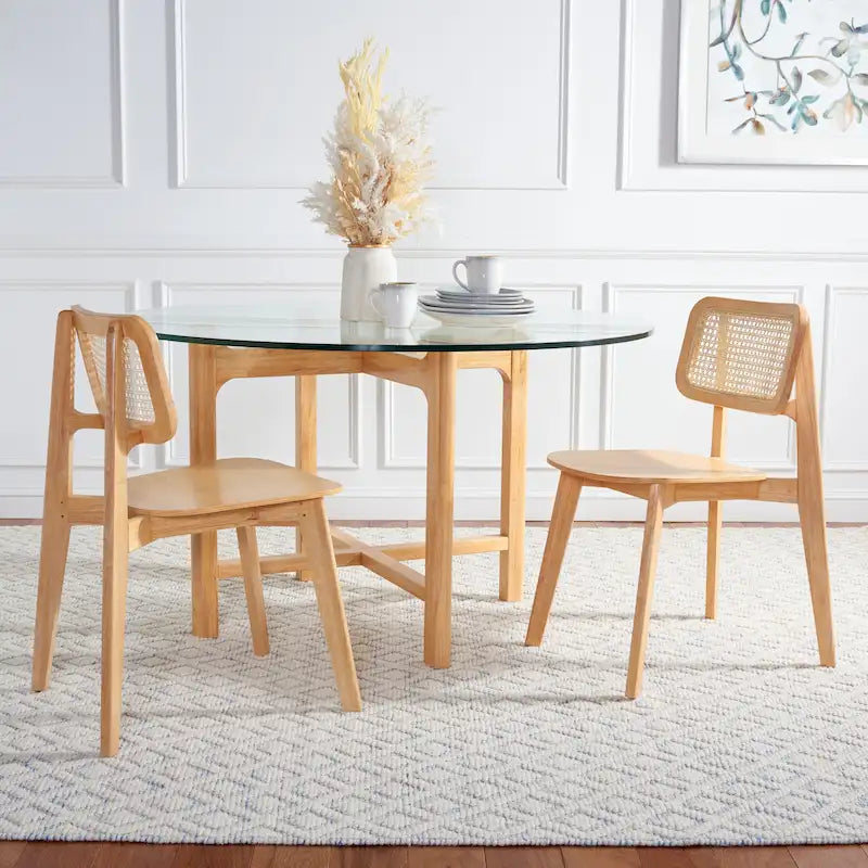 SAFAVIEH Luz Cane Dining Chair - 17 L x 20 P x 32 H - 17Lx20Px32H