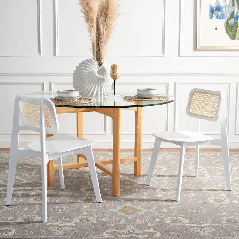 SAFAVIEH Luz Cane Dining Chair - 17 L x 20 P x 32 H - 17Lx20Px32H