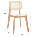 SAFAVIEH Luz Cane Dining Chair - 17 L x 20 P x 32 H - 17Lx20Px32H