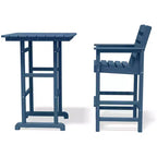 Set da bar da esterno Hyleory a 3 pezzi in HDPE con sgabelli da bar