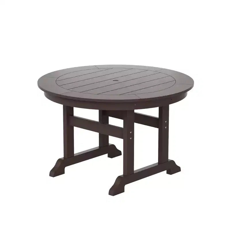 Ensemble table de salle à manger ronde et fauteuils à dossier incurvé WestinTrends 5 pièces pour patio extérieur