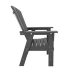WestinTrends Set da 5 Pezzi con Tavolo Quadrato da Pranzo e Poltrone da Esterno con Schienale Curvo