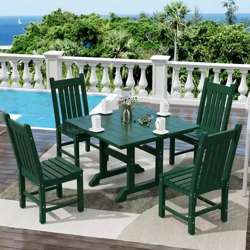 WestinTrends Ensemble de salle à manger d'extérieur 5 pièces Table et chaises de patio carrées