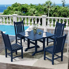 WestinTrends Ensemble de salle à manger d'extérieur 5 pièces Table et chaises de patio carrées