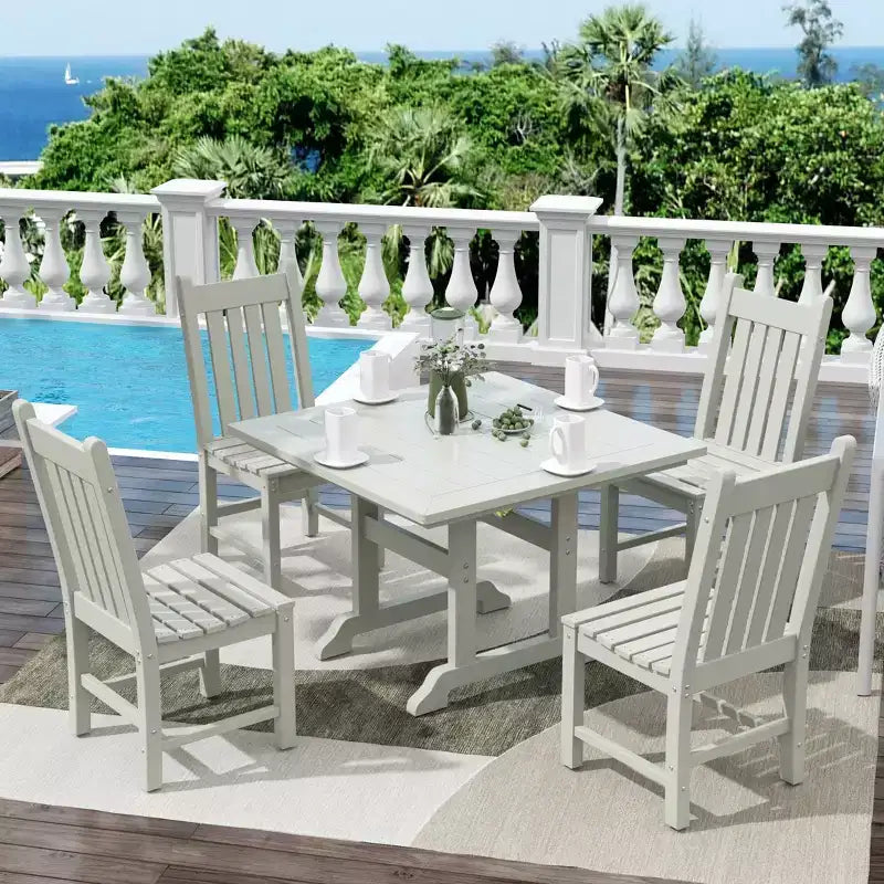 WestinTrends Ensemble de salle à manger d'extérieur 5 pièces Table et chaises de patio carrées