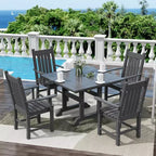 Ensemble repas d'extérieur WestinTrends 5 pièces Table carrée et fauteuils de jardin