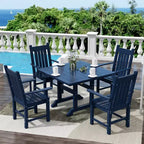 Ensemble repas d'extérieur WestinTrends 5 pièces Table carrée et fauteuils de jardin