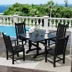 Ensemble repas d'extérieur WestinTrends 5 pièces Table carrée et fauteuils de jardin