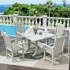 Ensemble repas d'extérieur WestinTrends 5 pièces Table carrée et fauteuils de jardin