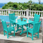 Ensemble repas d'extérieur WestinTrends 5 pièces Table carrée et fauteuils de jardin