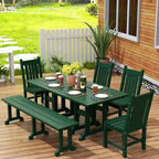 WestinTrends Ensemble de salle à manger d'extérieur 6 pièces avec table et bancs de jardin
