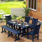 WestinTrends Ensemble de salle à manger d'extérieur 6 pièces avec table et bancs de jardin
